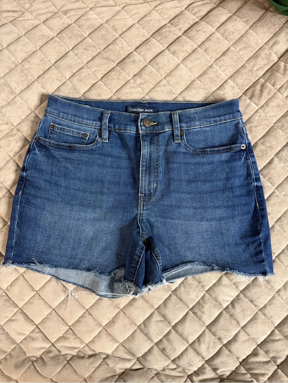 Kensie Blue Denim Cutoff Shorts